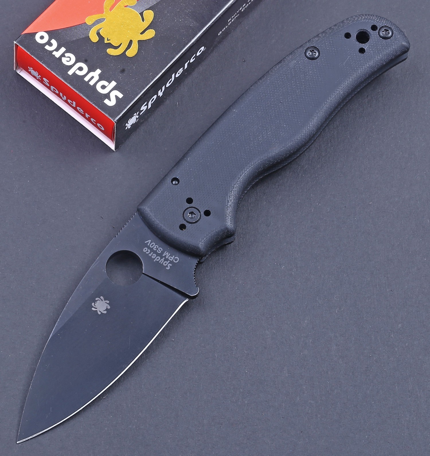 Black G10 Handle Large Tactical Utility Vintage Quality Folding Pocket Knife USA
