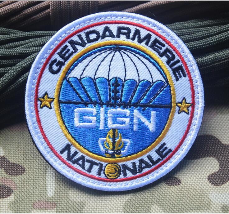 Gendarmerie Nationale GIGN French Special Forces Embroidered Hook Patch Badge