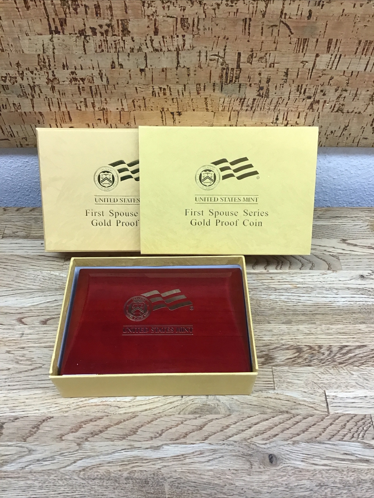 US Mint First Spouse Gold Proof Coin Wooden Box ONLY EMPTY NO COINS QU-4