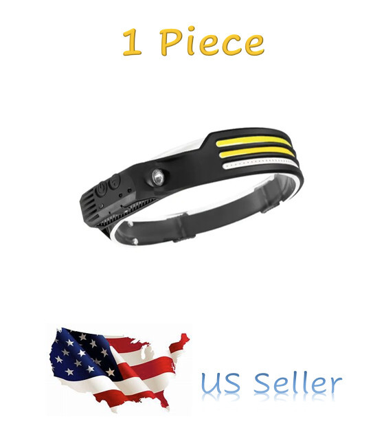 COBA LED Headlamp USB Rechargeable Headlight Torch Work Light Bar Head Band Lamp