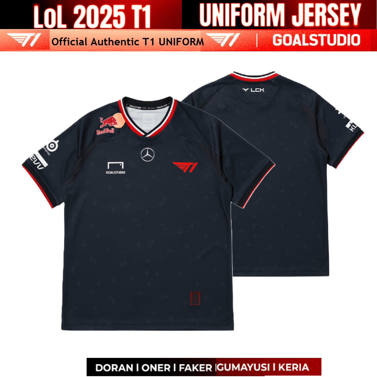 FAKER League of Legends T1 Uniform Jersey OFFICIAL Goal Studio Authentic