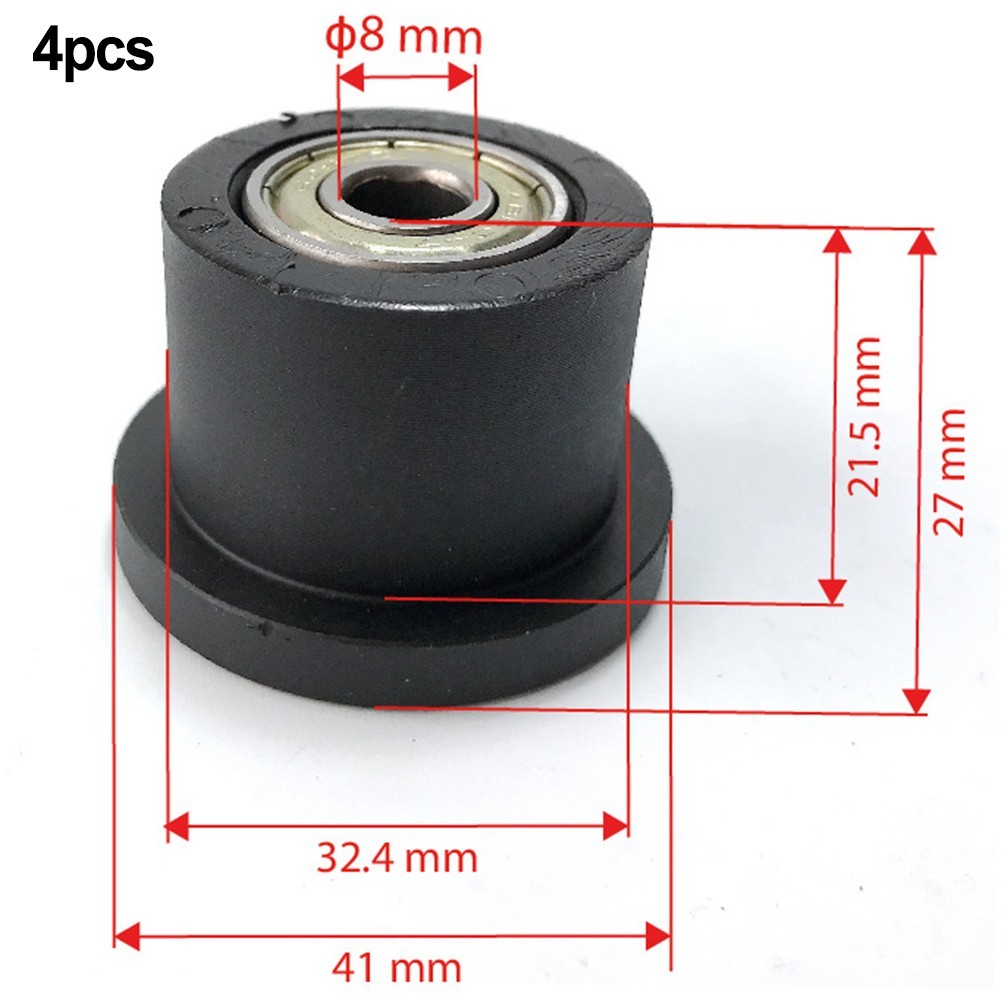 Rowing Machine Seat Roller Wheels 4pcs for High Intensity Training