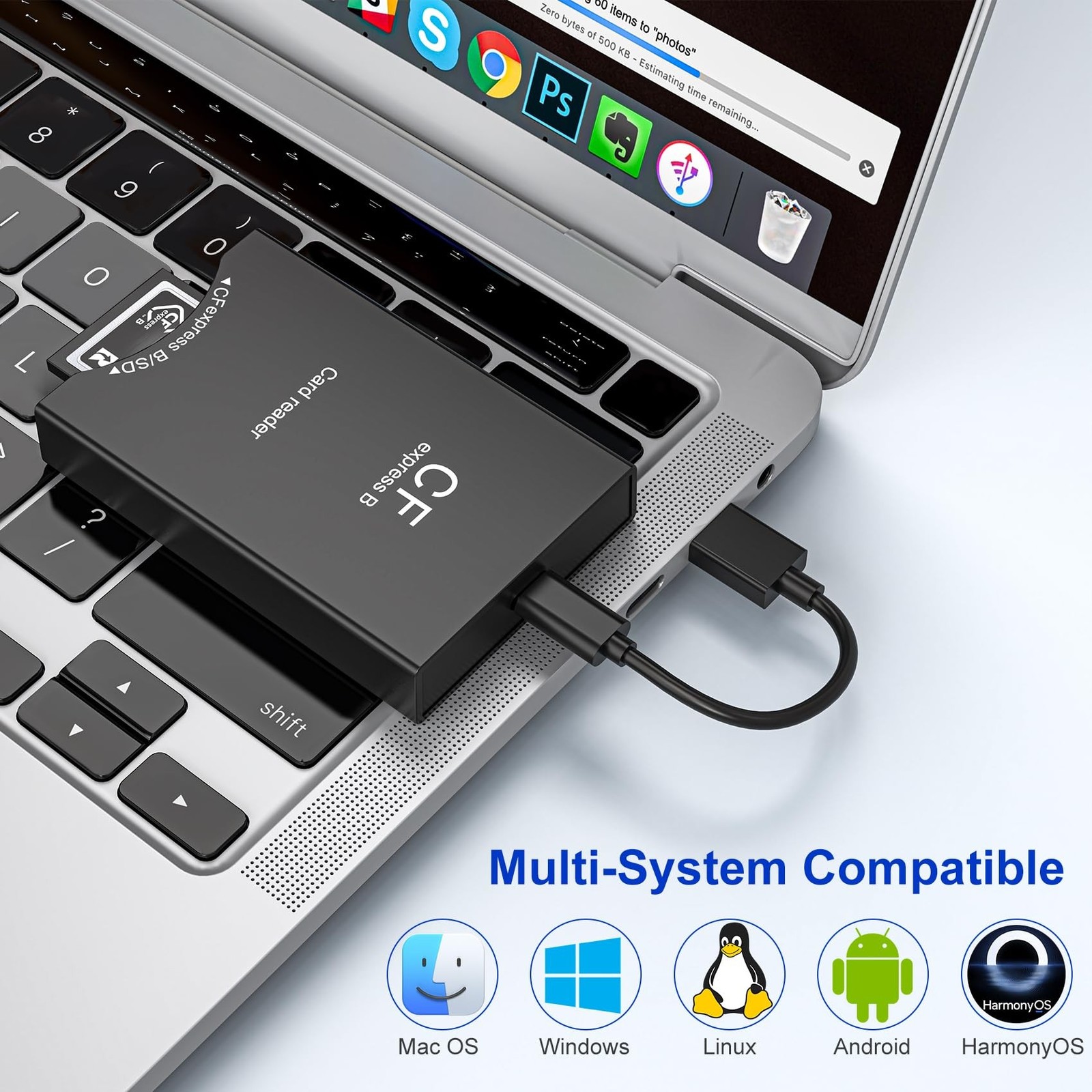 Cfexpress Type B and SD Card Reader, 10Gpbs CF Express Type B Adapter with US...