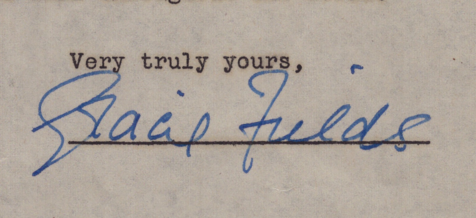 GRACIE FIELDS - DOCUMENT MULTI-SIGNED 02/21/1947