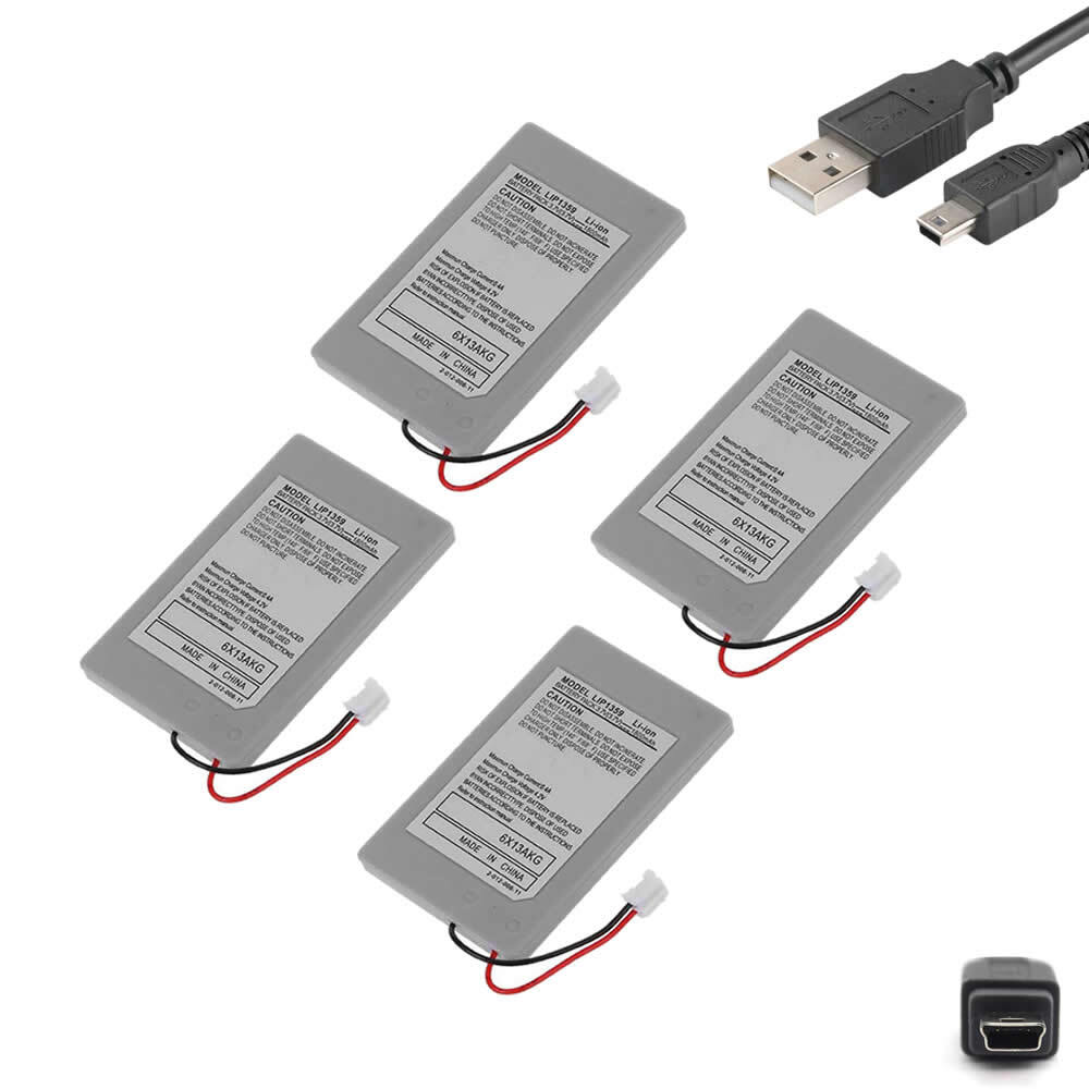 4X For PS3 Wireless Controller Battery Playstation 3 Li-ion Battery 3.7V 1800mAh
