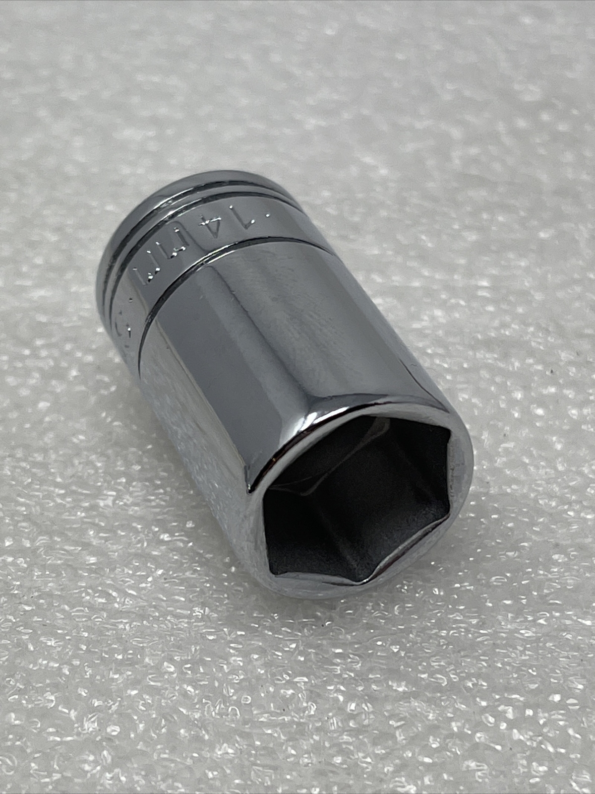 14mm SK Hand Tools 1/4" Drive, 6 Point, Semi-Deep Metric Chrome Socket, 41684