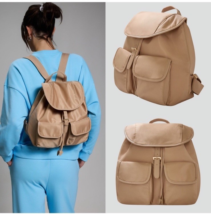 Year of Ours Taupe Backpack Athletic School Casual Preppy Travel Minimalist