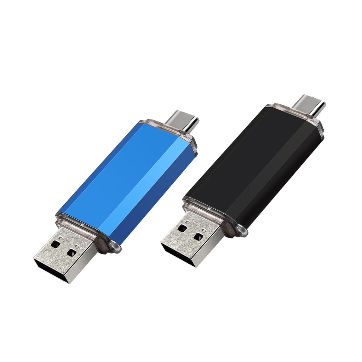 32GB USB C Flash Drive 2-Pack, Dual Type C & USB A Memory Stick, 2-in-1 Thumb Dr