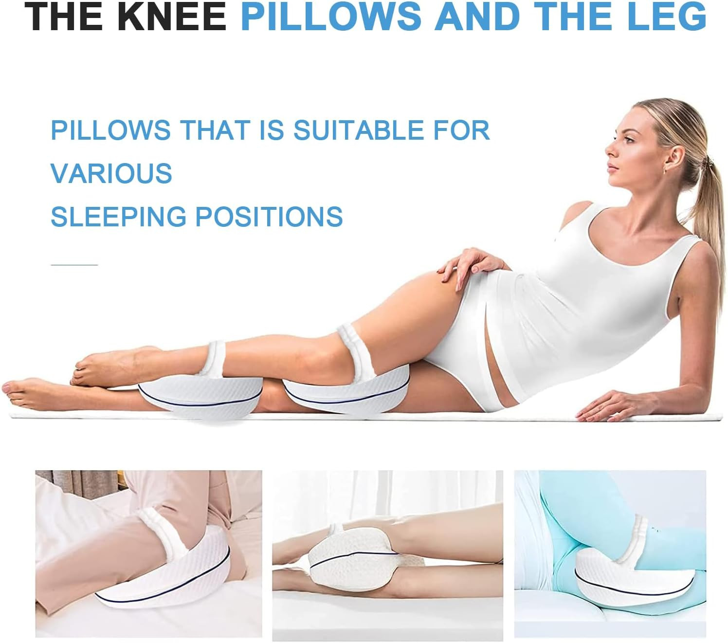 Leg Pillow, Knee Pillow for Side Sleepers, Leg Pillows for Sleeping, Knee Cus...