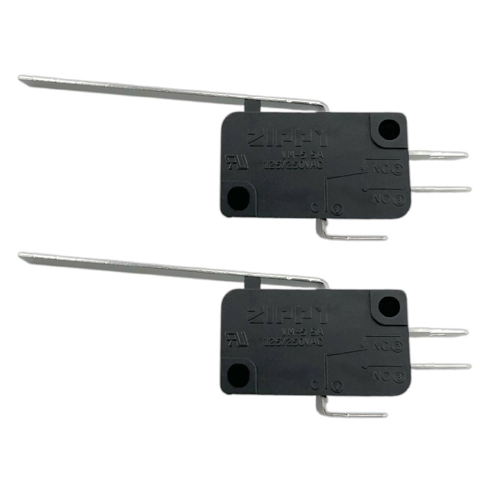 2 Pcs - ZIPPY VM-05S-03D0-Z 51MM Lever Micro Switch 3-Pins 5A 125/250VAC