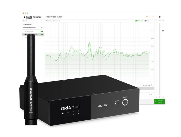 Audient ORIA Mini Room and Sonarworks SoundID Reference Plug-in Correction