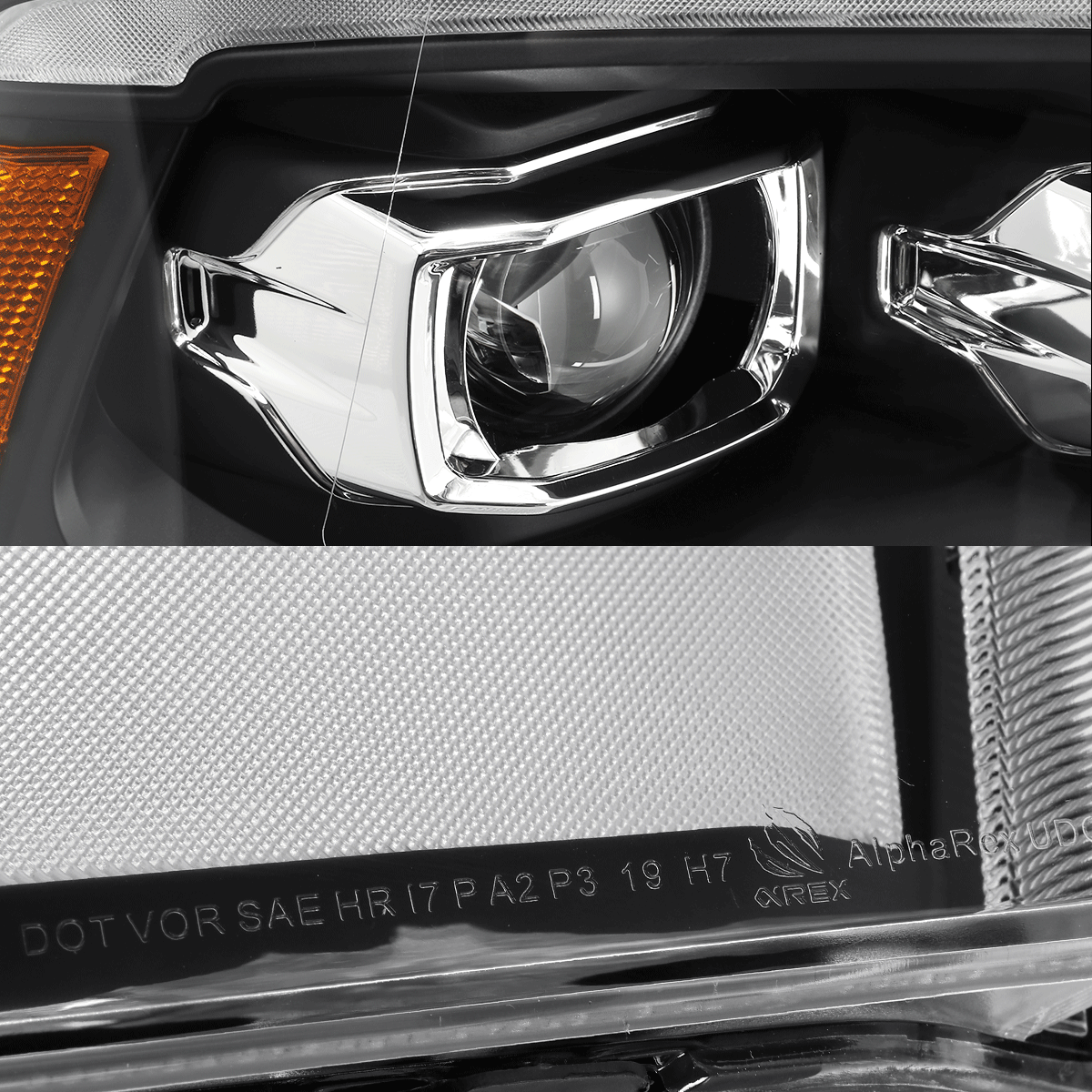 For 2009-2018 Dodge Ram 1500 2500 3500 Black LED DRL Dual Projector Headlights