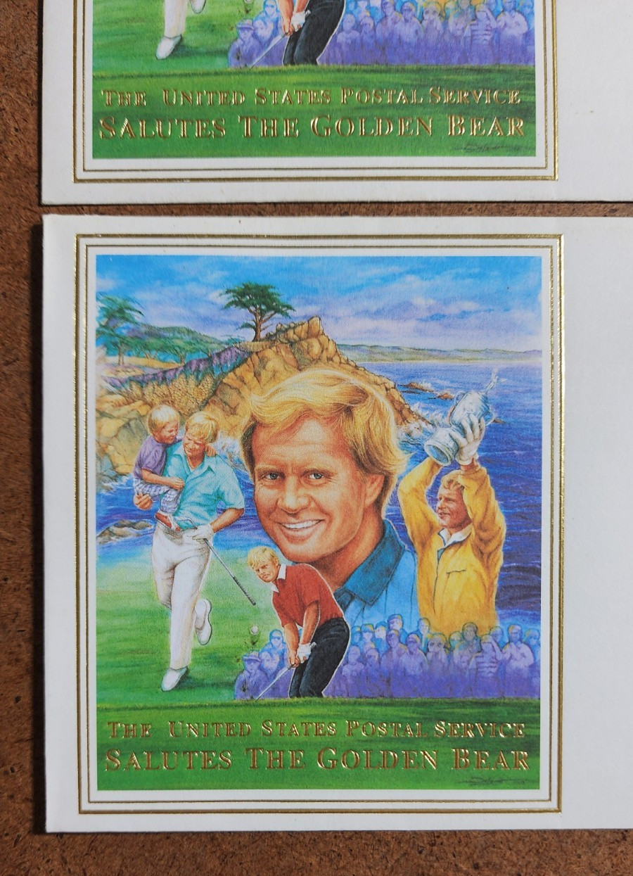 6 Pebble Beach 2000 U.S. Open 100th Anniversary Envelopes JACK NICKLAUS Limited