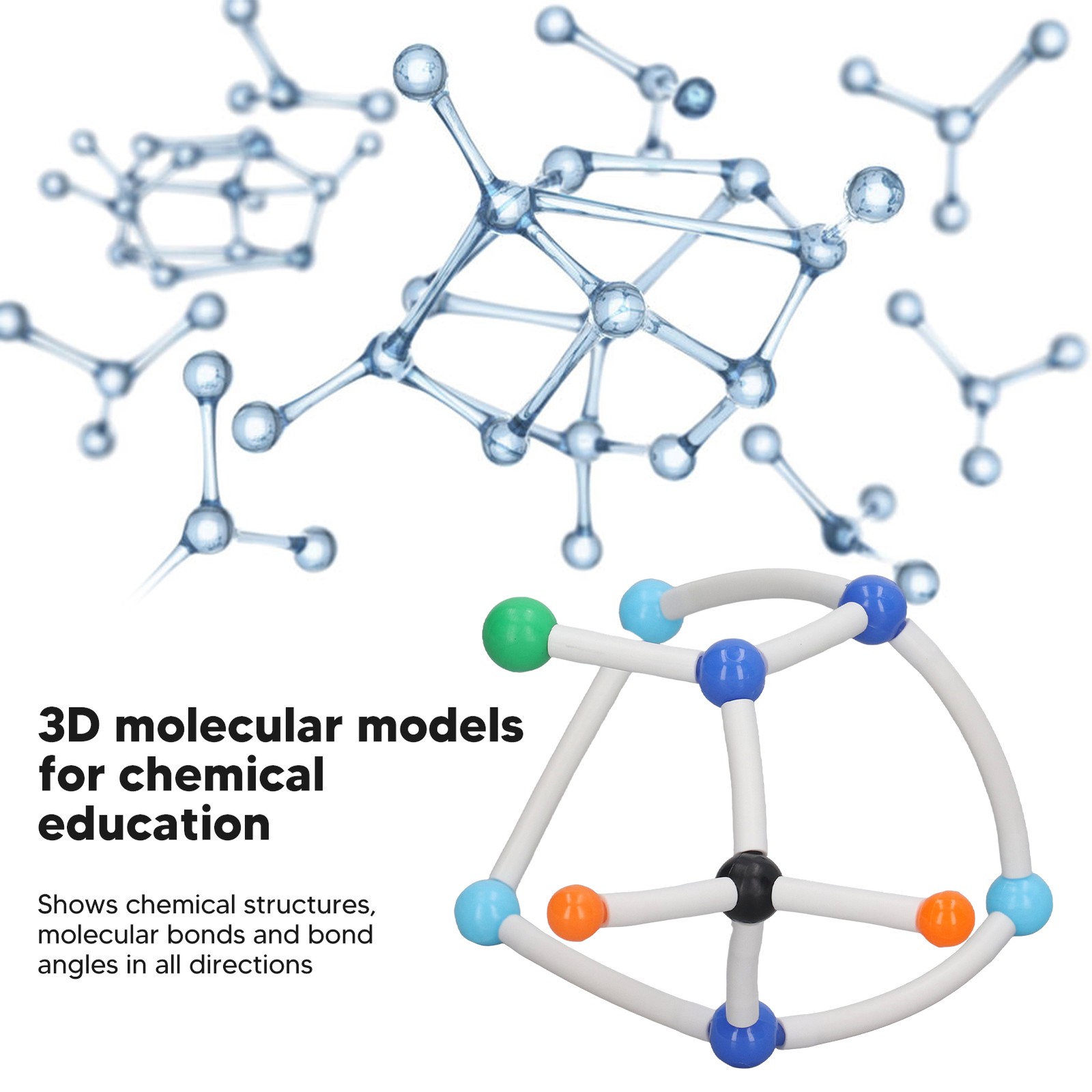 Chemistry Molecular Model Kit Vibrant Color 3D Educational Micro Molecular
