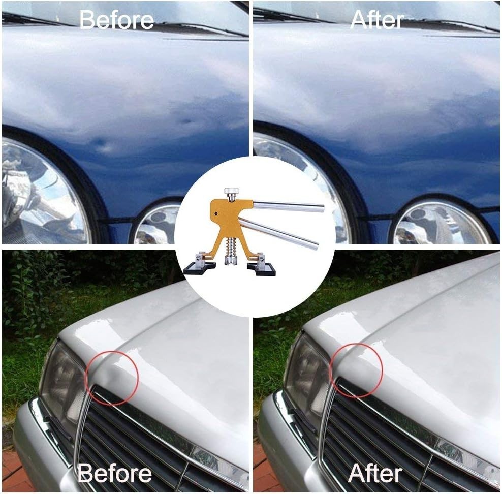 Auto Dent Puller Kit - Adjustable Gold Tools for Easy Paintless Repair