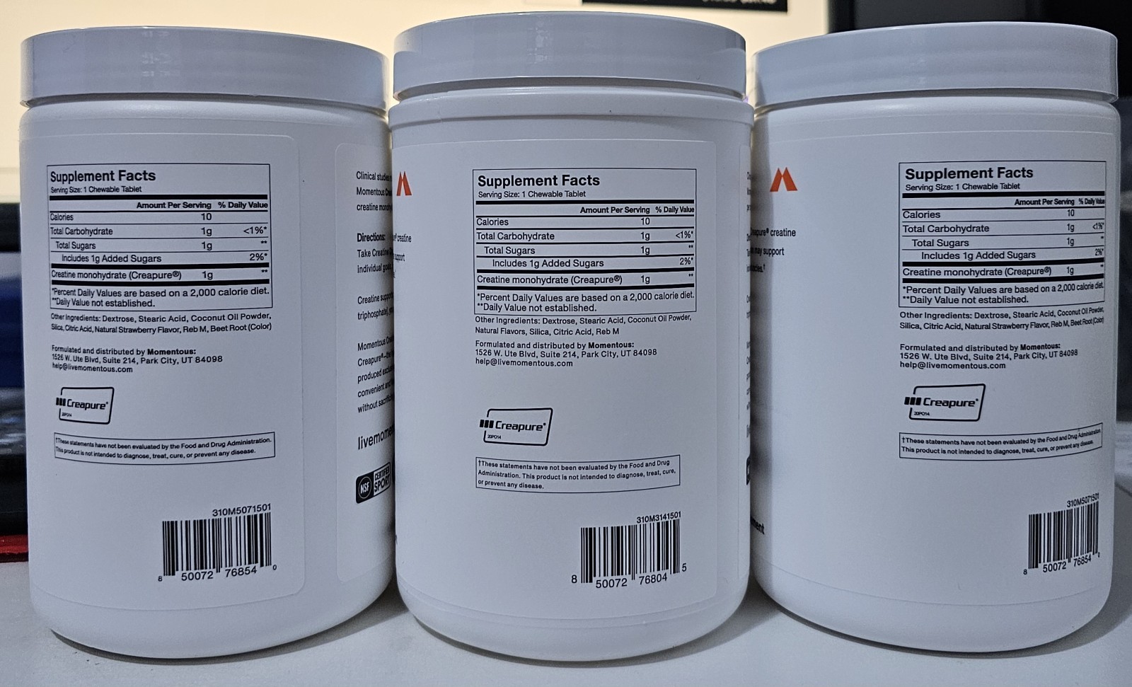 Momentous Creatine Chews Energy & Endurance Muscle Strength