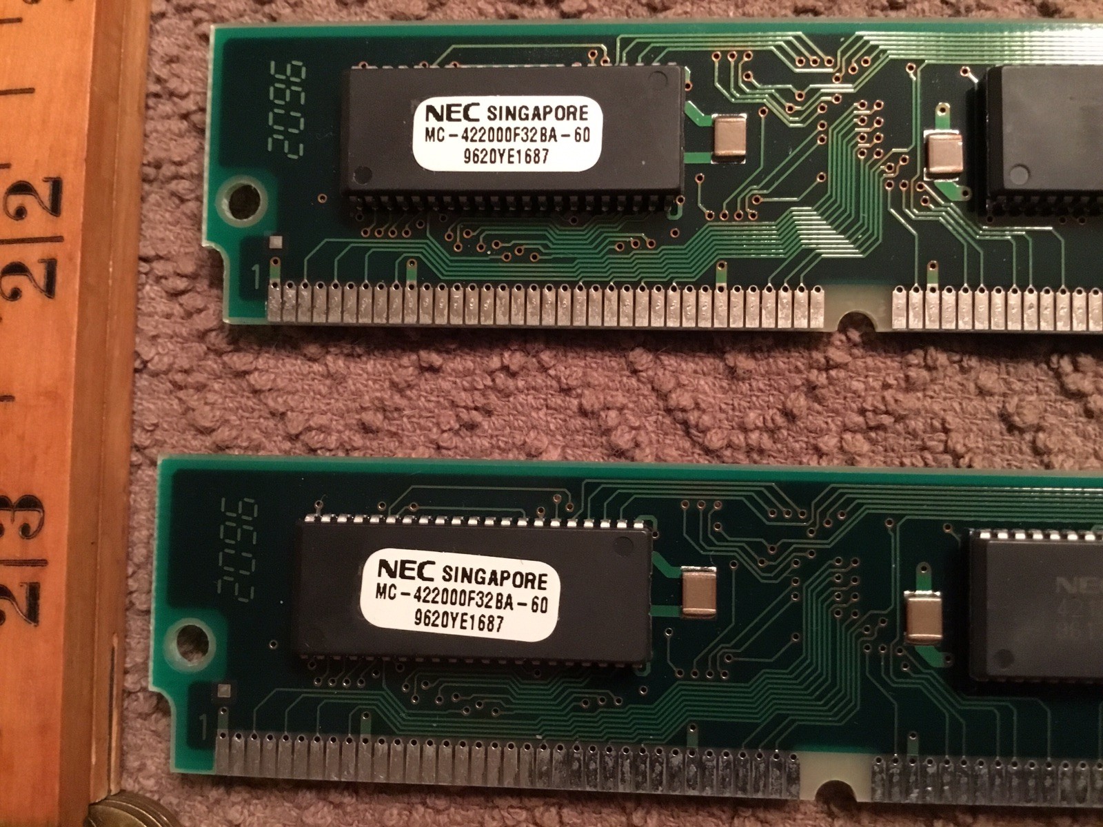 1 Vintage NEC MC-422000F32BA-60 8MB EDO 72 Pin Memory Module