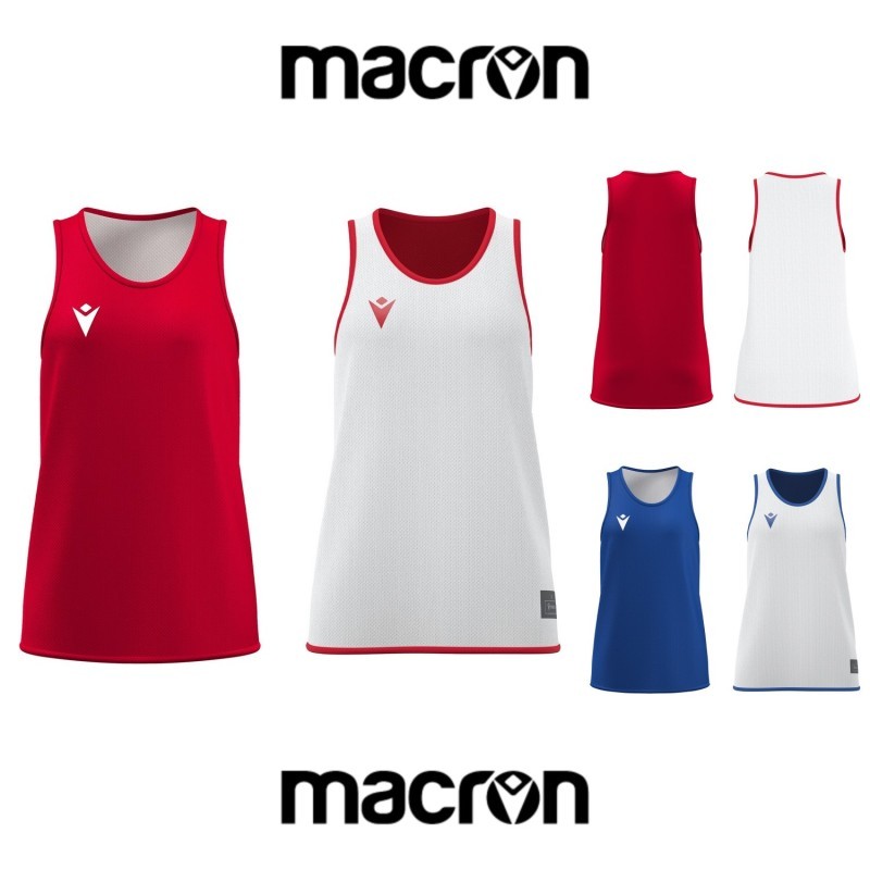SHIRT JERSEY SINGLET WOMAN REVERSIBLE BASKETBALL F500 - MACRON - Size 3XS - 5XL