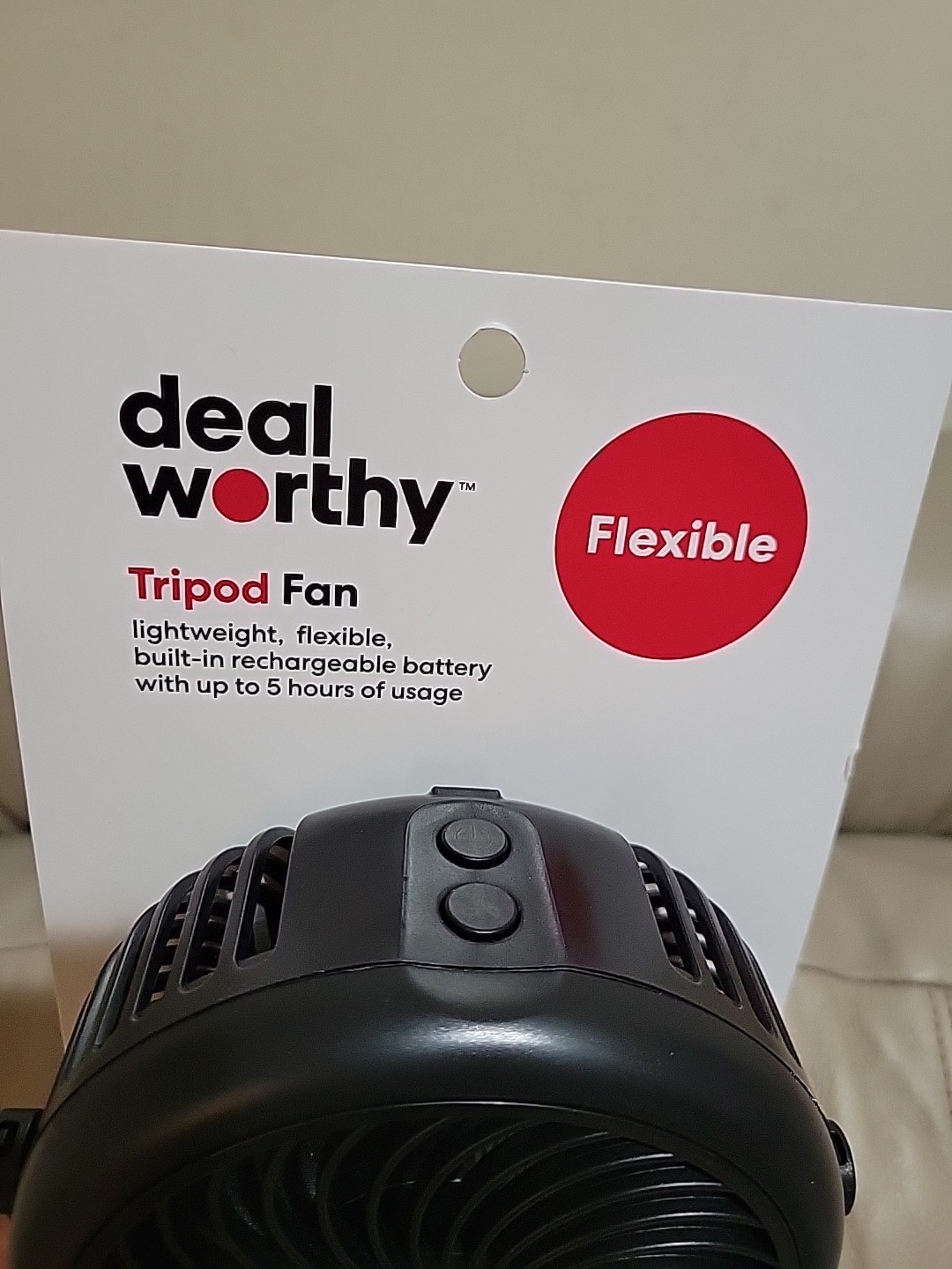 deal worthy tripod fan Black