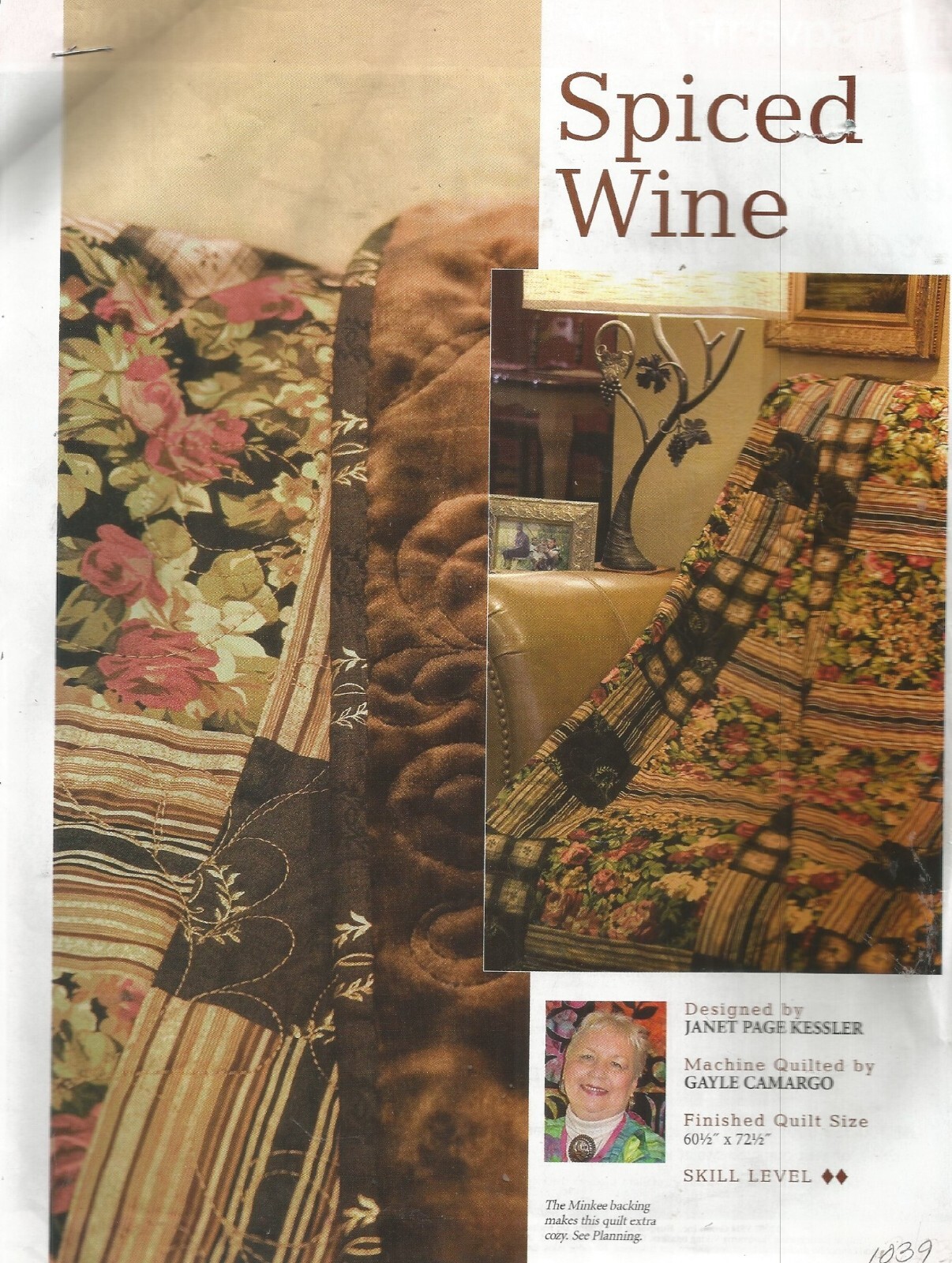 E0313 SPICED WINE   QUILT PATTERN/INSTRUCTIONS