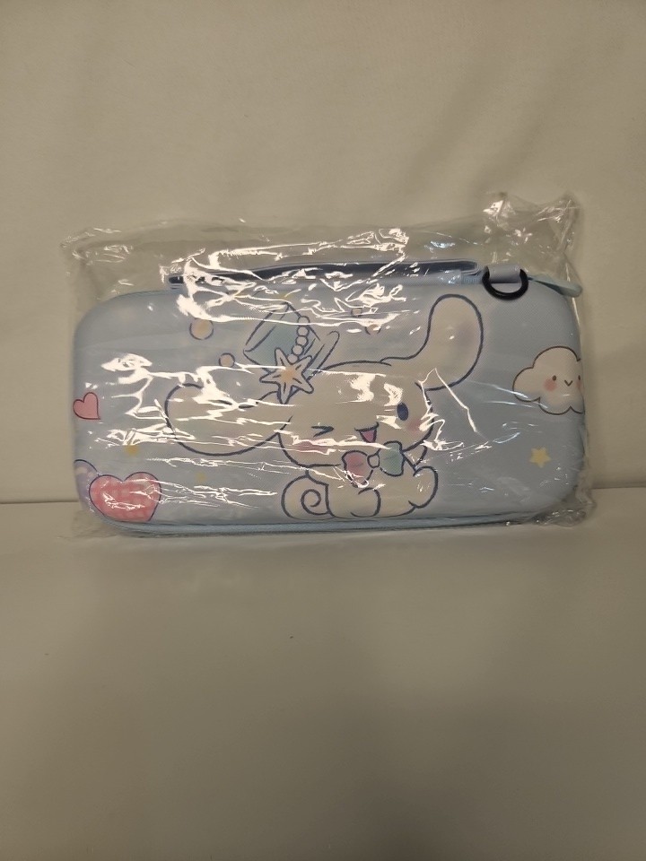 Cinnamoroll Carrying Case for Nintendo Switch on plastic with sticker kit inside