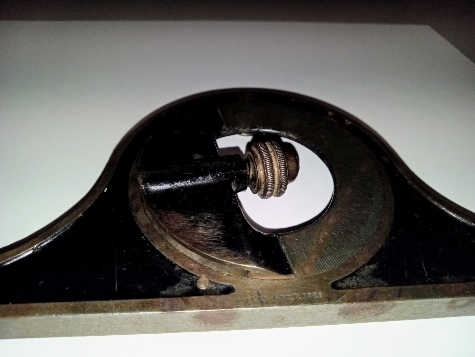 Vintage L. S. S. Co. Combination Square Protractor - Pat. Aug 7, 1883