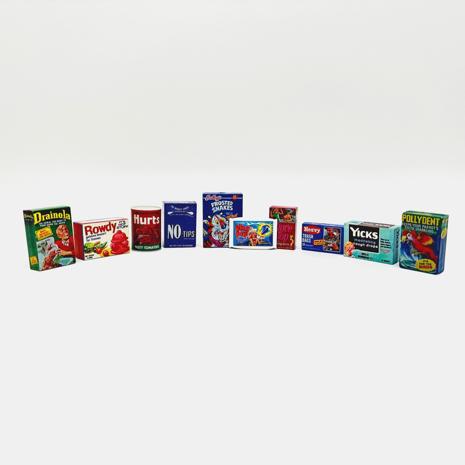 Topps Wacky Packages 3D Mini Series 2 Lot of 10 Frosted Flakes Vicks Hunts