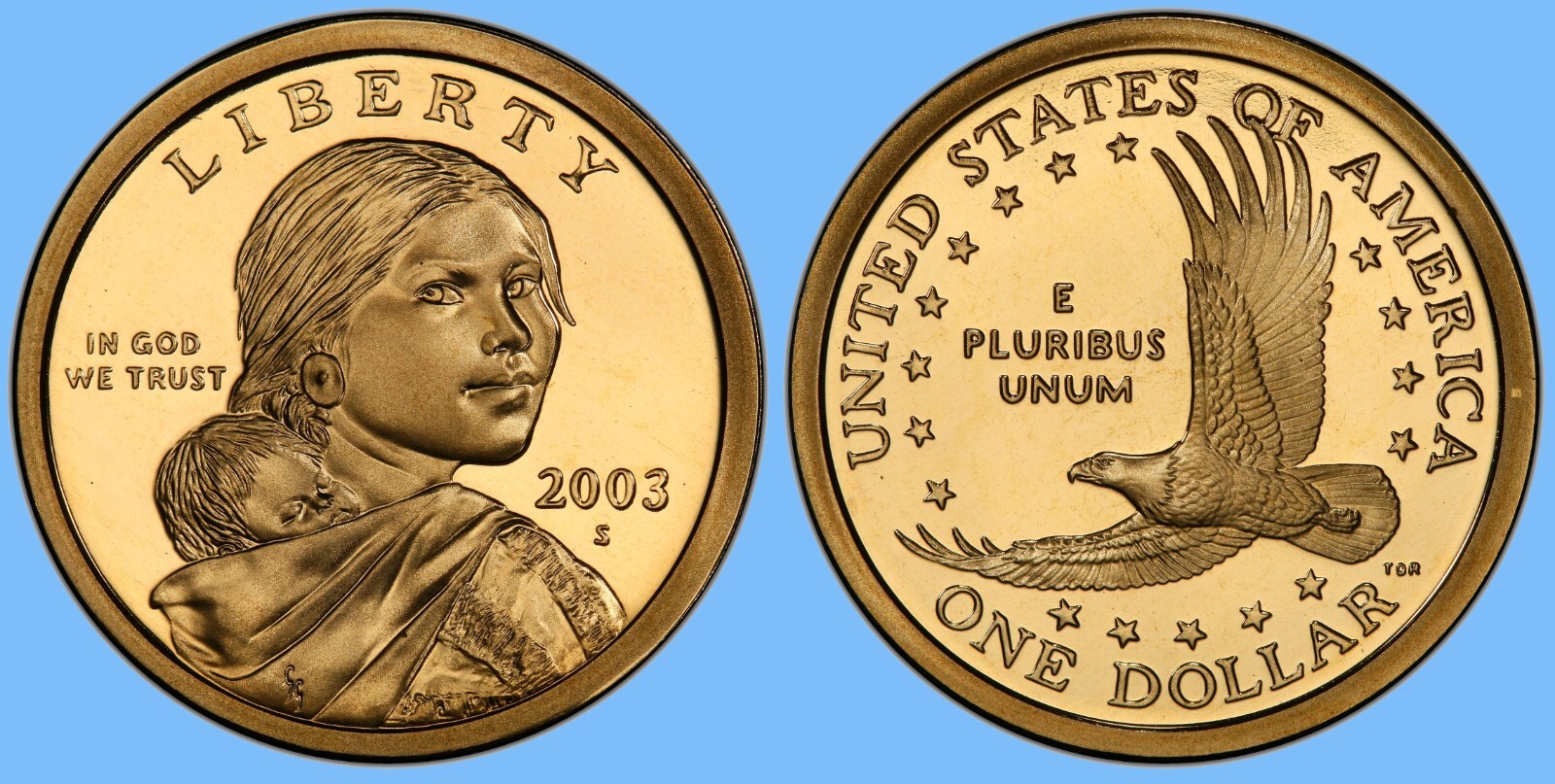 2003 S Native American Sacagawea Dollar ~ Gem Deep Cameo PROOF ~ US Mint Coin!