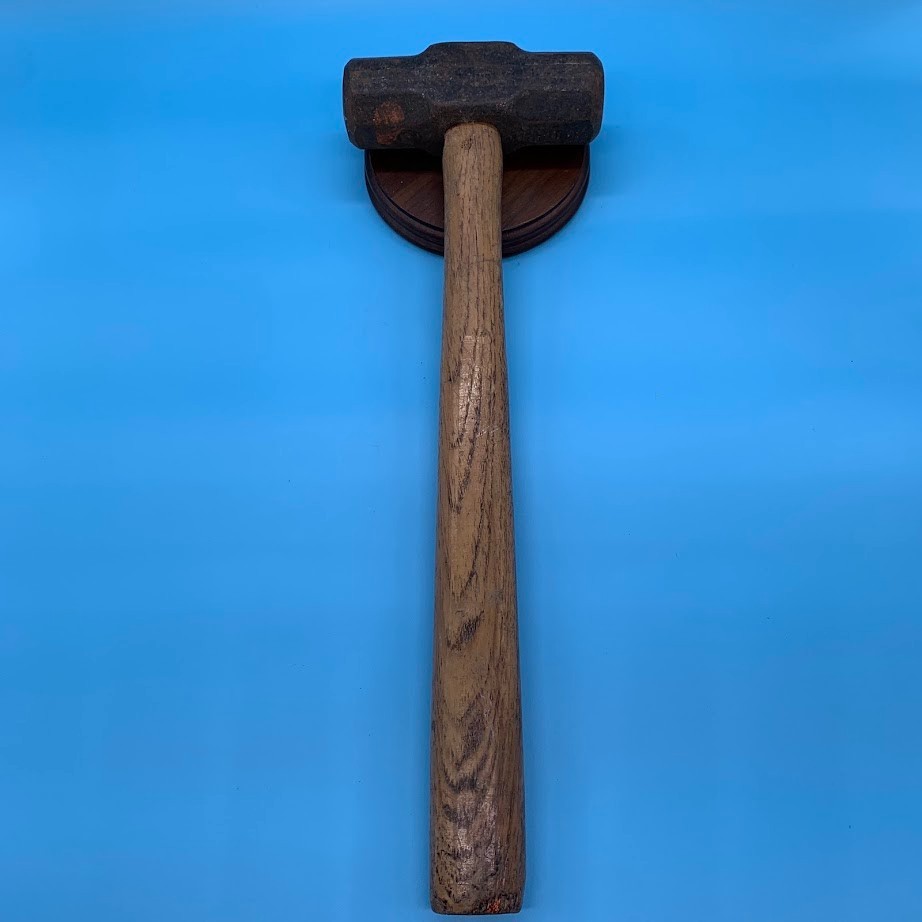 Vintage 3 Pound Double Faced Engineers Sledge Hammer Original Wooden Handle