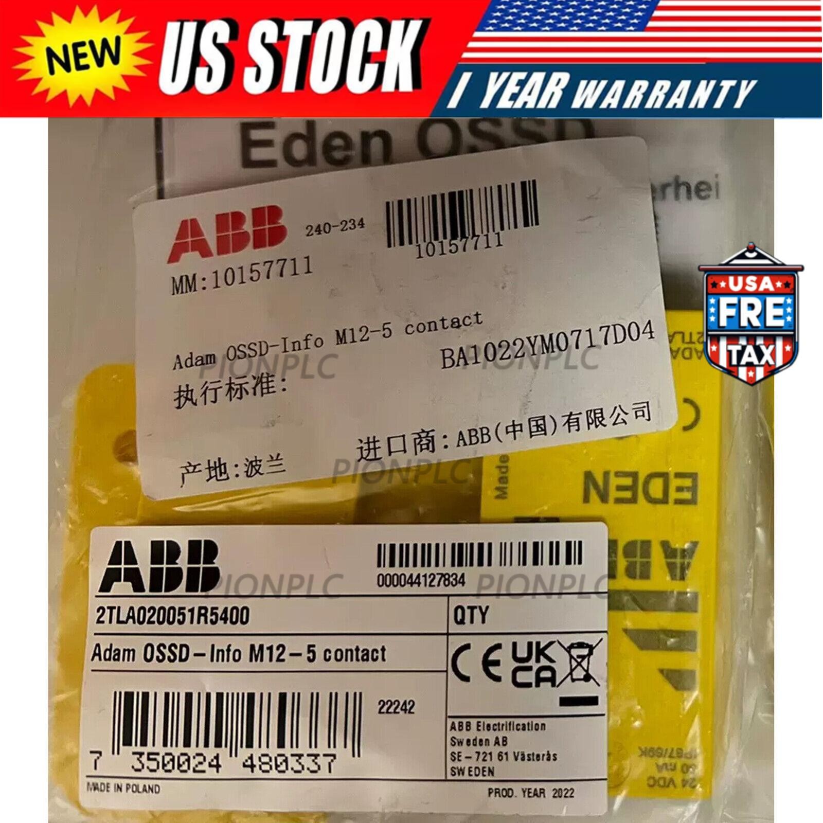 ONE NEW 2TLA020051R5400 Safety Sensor OSSD-Info M12-5 #F9- US Free TAX