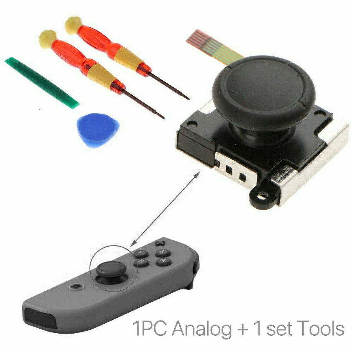 1 or 2 Joystick Thumb Stick Replacement 3D Analog For Nintendo Switch NS Joy-Con