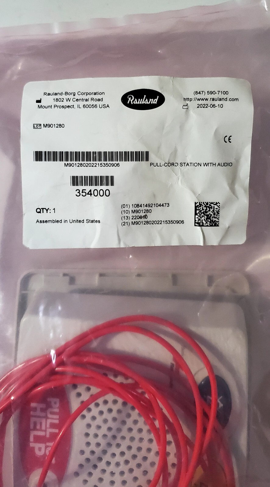 Rauland Responder 5 pull cord station 354000