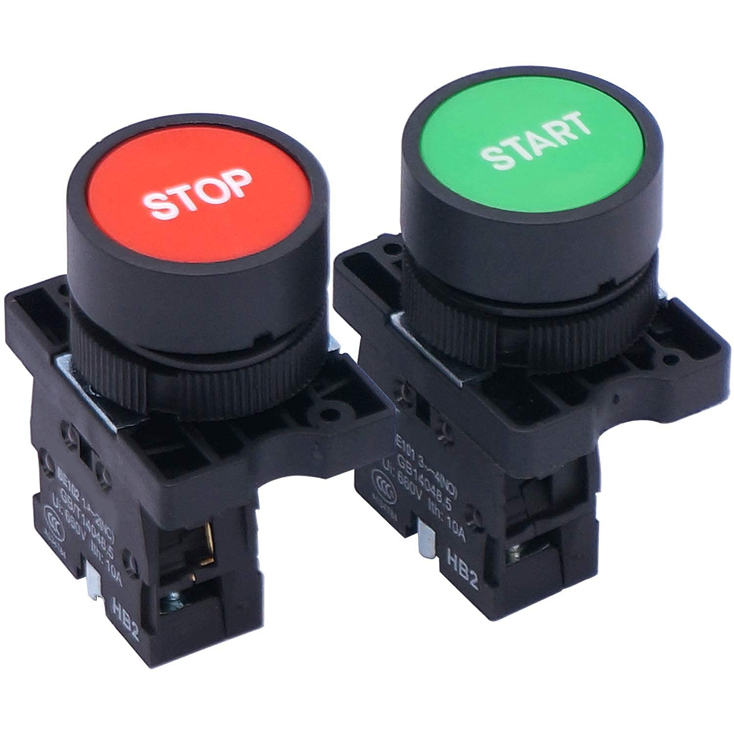 Taiss Momentary Push Button Switch Station Box Start/Stop Red A-Start/Stop