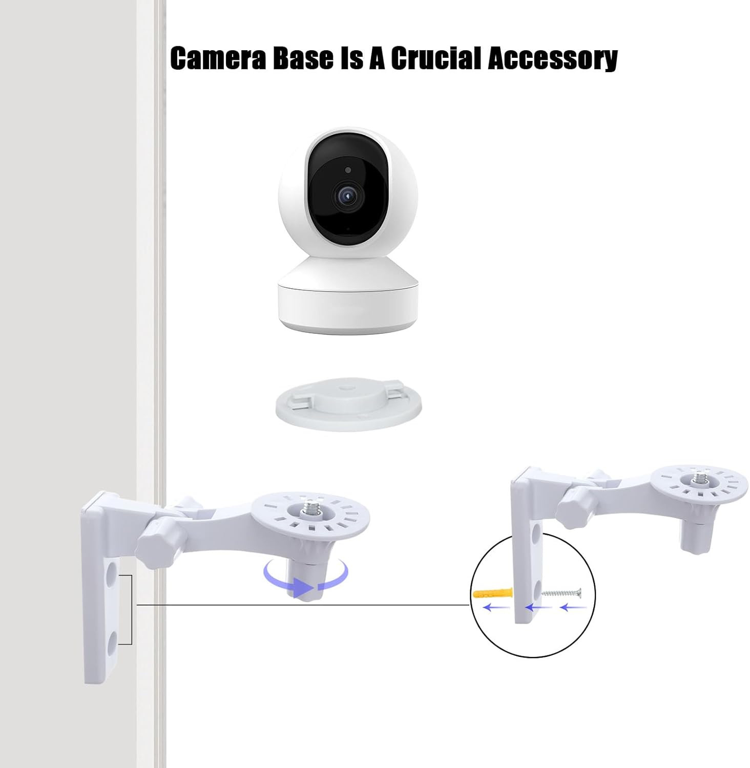 2 Pack Wall Mount Compatible with Reolink E1/E1 Pro Camera, Adjustable Wall Moun