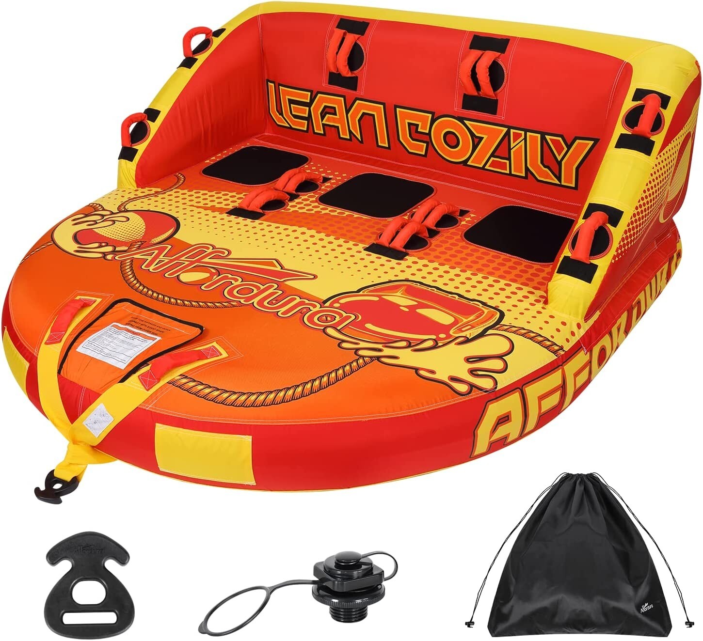 Affordura Towable Tube For Boating (1-3 Rider)
