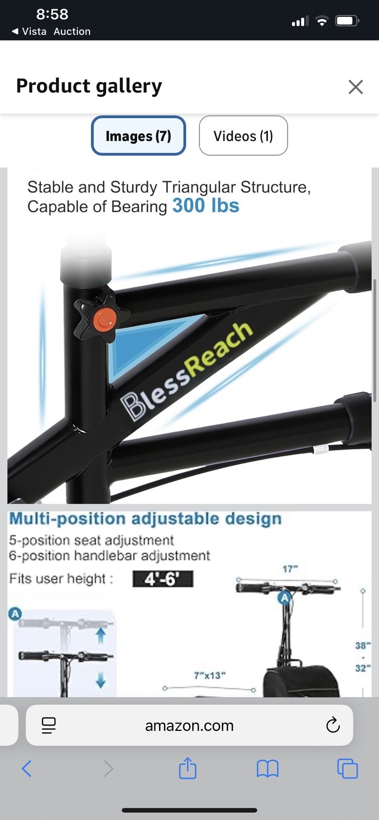 BlessReach Economy Knee Scooter – Steerable Knee Walker