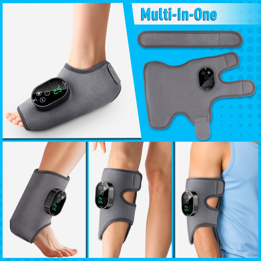 2pcs Electric Foot Ankle Massager Pain Relief 6 Heat Levels, 3 Vibration Modes