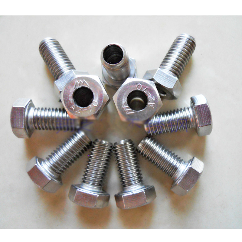 M8-M12 Hollow Screw Through hole Hex Bolt Light Fixture Threading Screws 1PCS