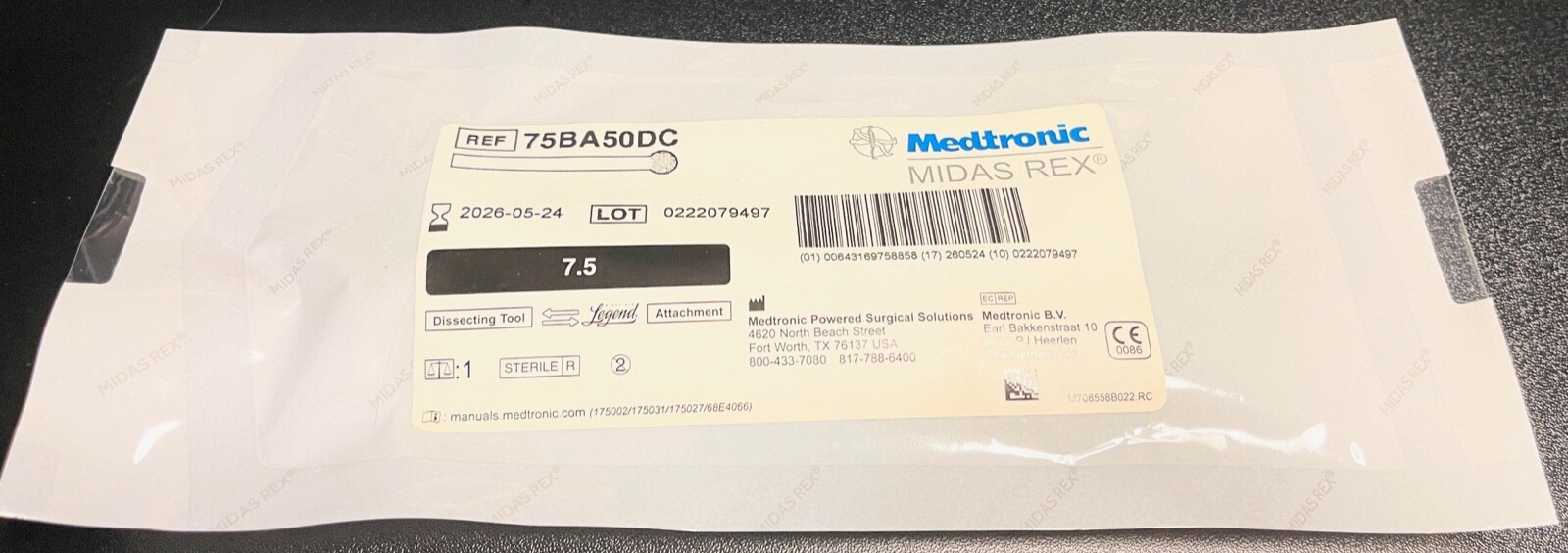Medtronic Midas Rex Legend  Bur REF: 75BA50DC