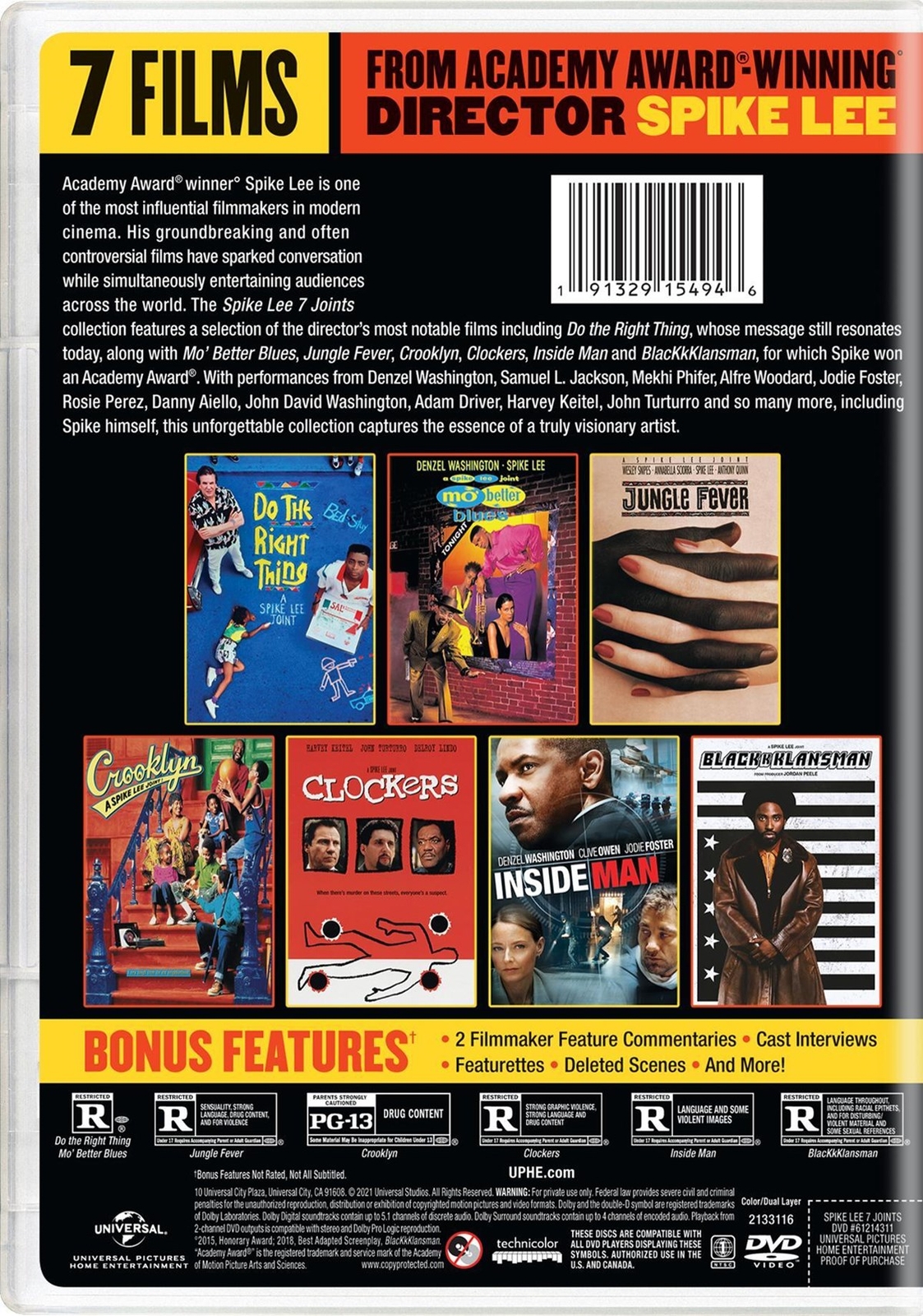Spike Lee 7 Joints Collection DVD Danny Aiello NEW