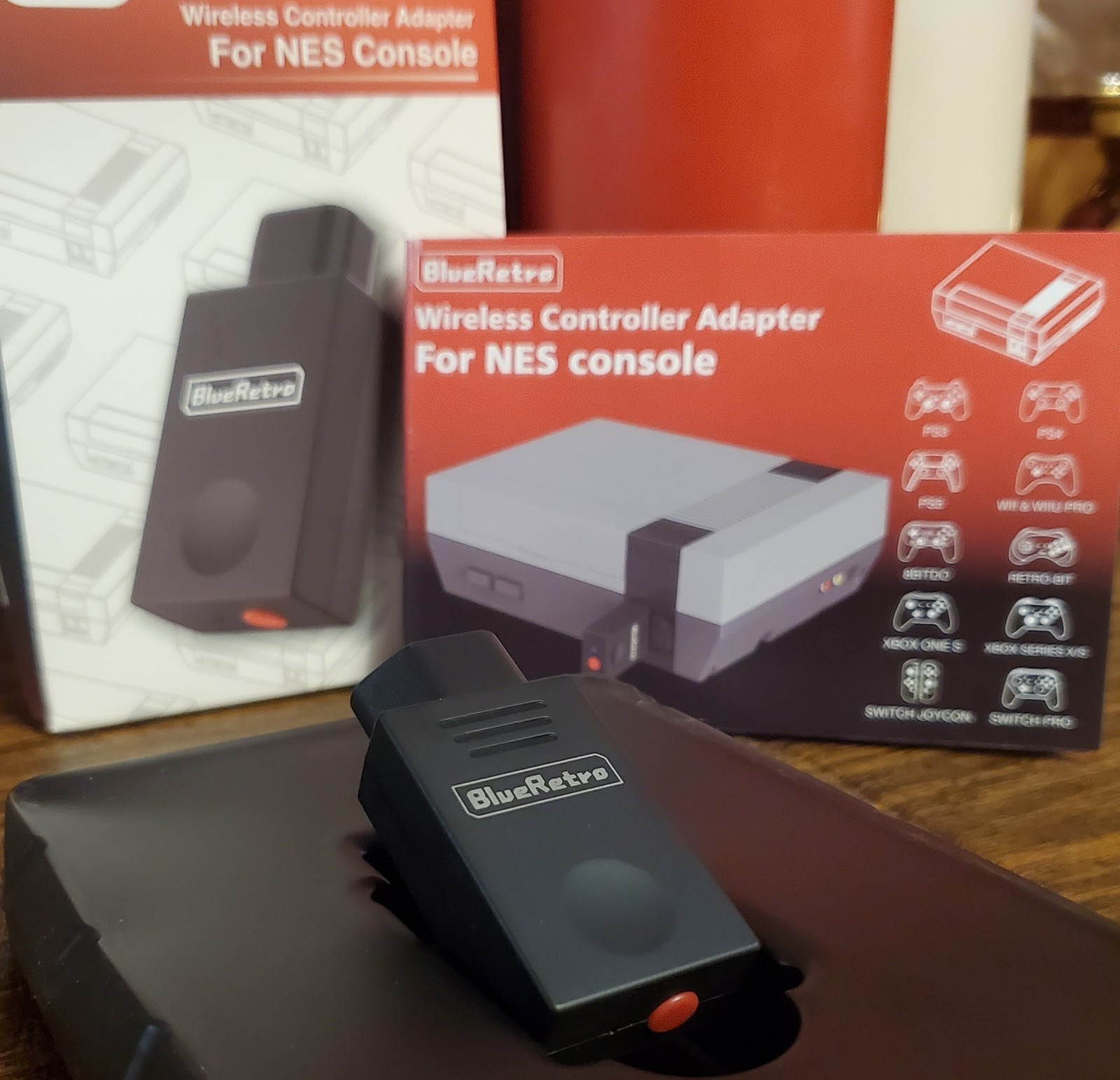 BlueRetro Bluetooth Wireless Controller Adapter for Nes Console. Pairs Xbox Ps5