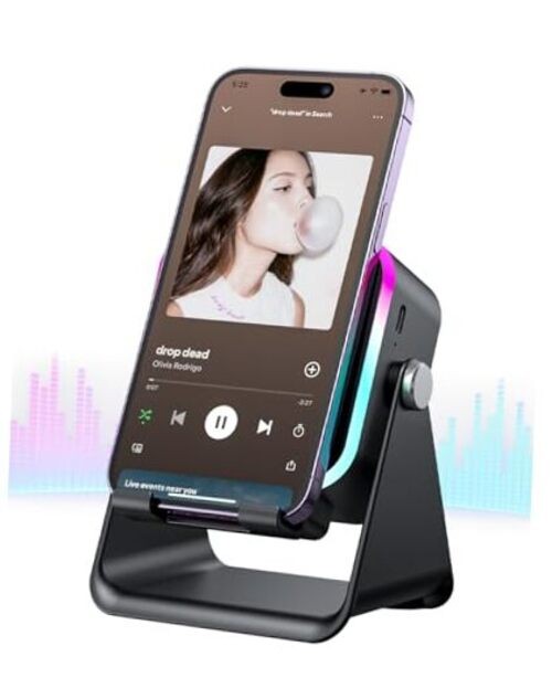 Induction Speaker 5-in-1 Bluetooth Audio for iPhone Android with Phone Stand,
