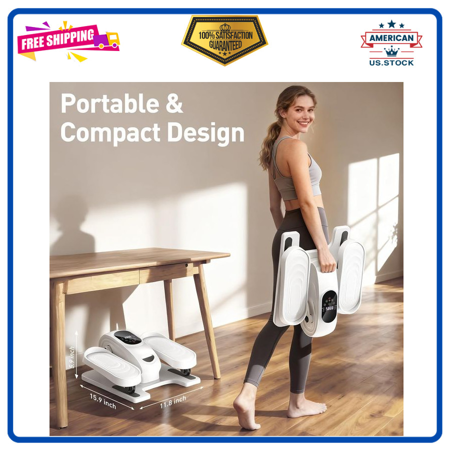 Under Desk Electric Elliptical Exercise Machine 15 Speed Seated Leg Exerciser