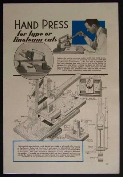 Embossing Press 1937 How-To build PLANS Emboss Scrapbooking