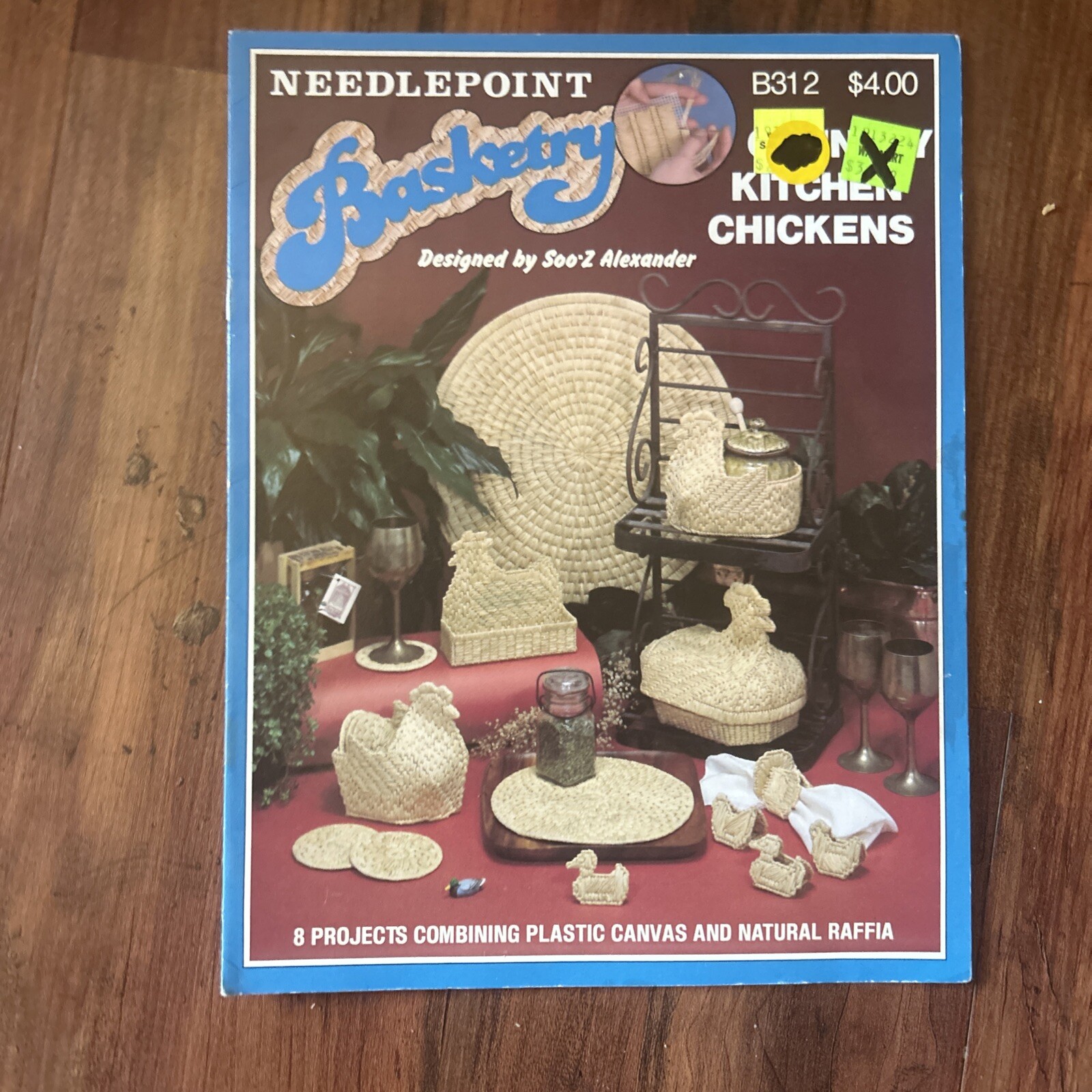 Lot Of 3 Needlepoint Basketry Pattern Booklets 25 Raffia Plastic Canvas Projects