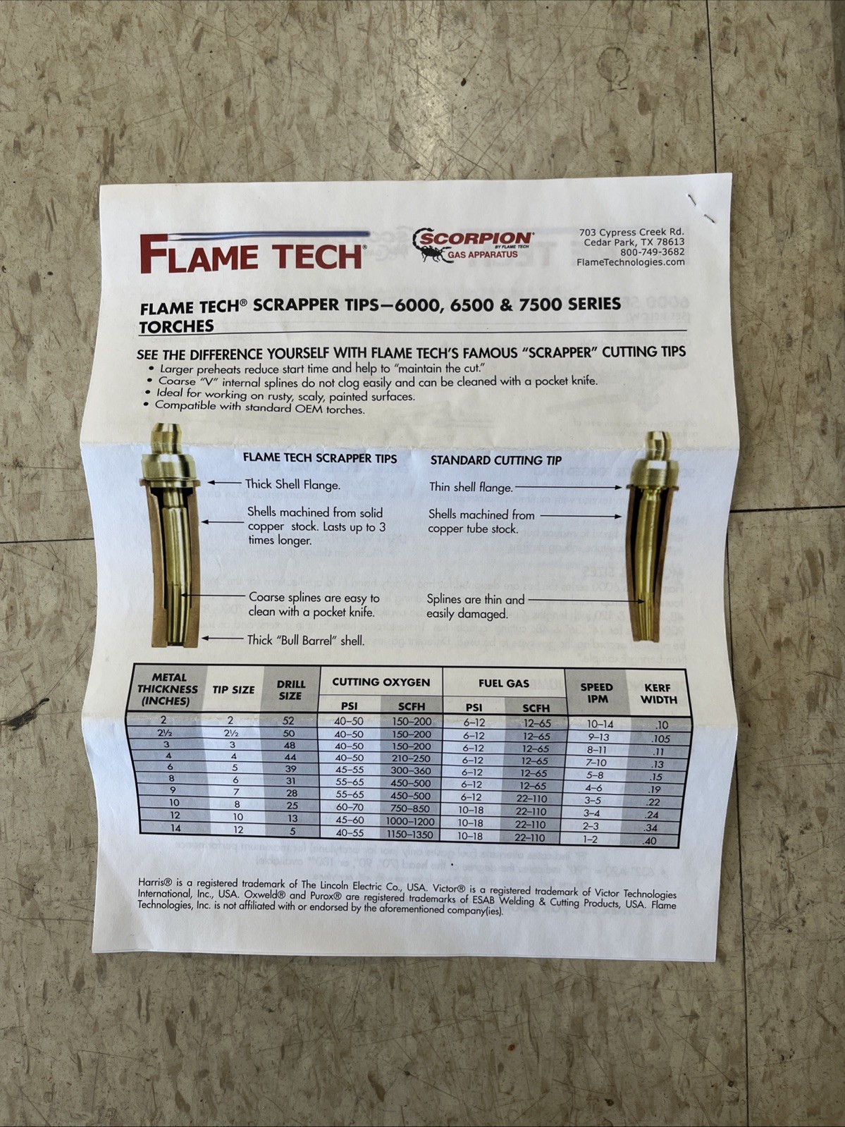 Flame Tech 6348-A90 48inch Heavy Duty Cutting Torch - Victor Style/Compatible