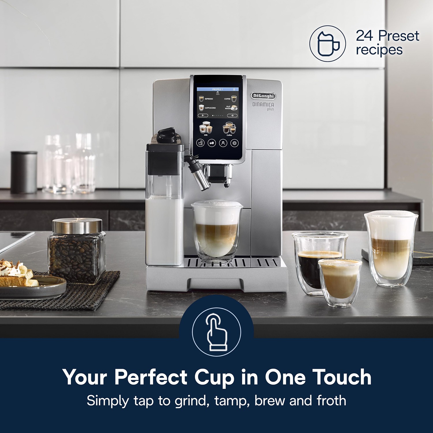 Delonghi Dinamica Plus Fully Automatic Espresso Machine - ECAM38085SB
