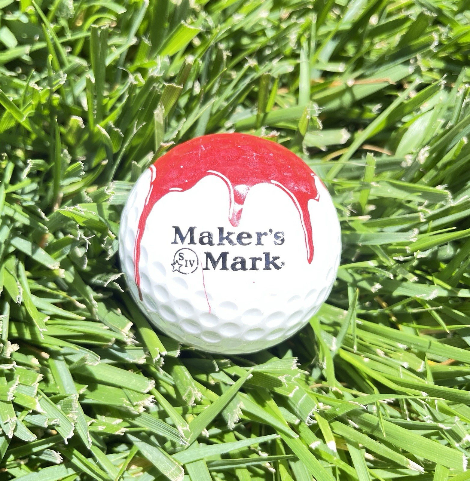 Maker's Mark Bourbon Golf Ball Maxfli-Never Hit Great Gift