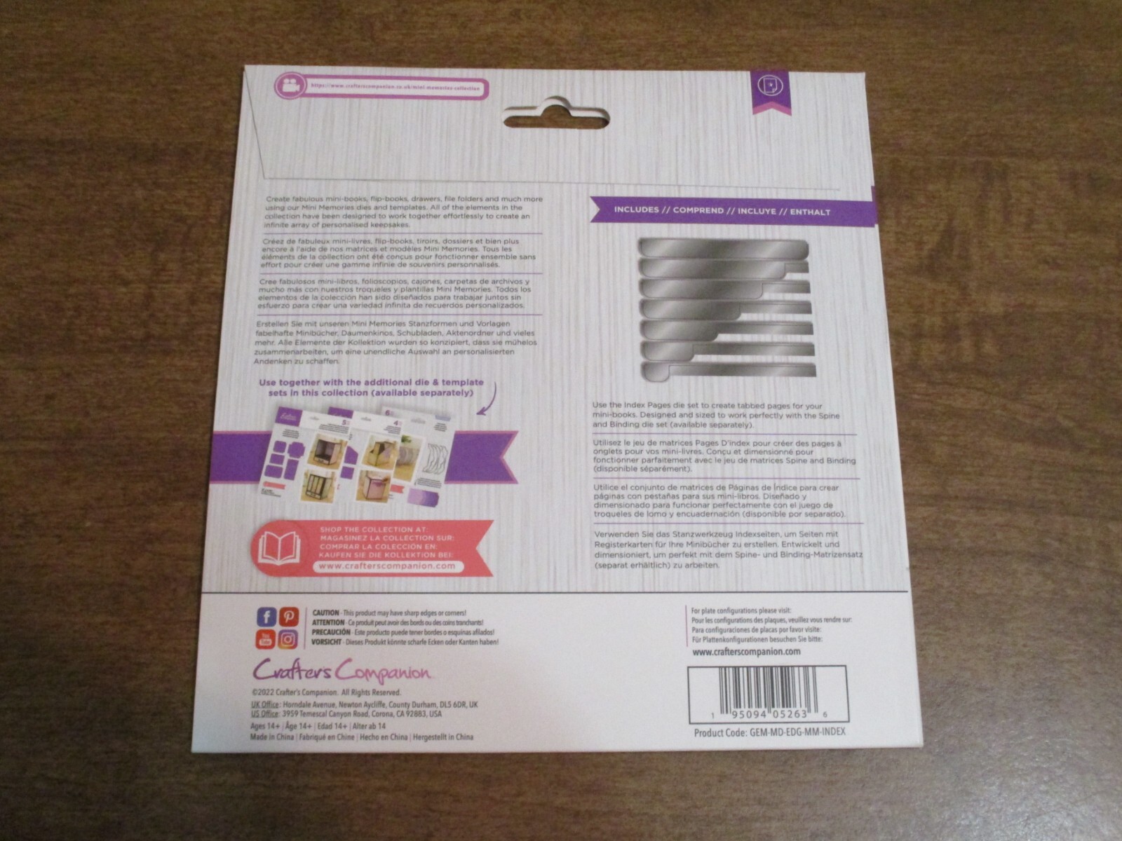 GEMINI PAPERCRAFT DIE EDGEABLES INDEX PAGES