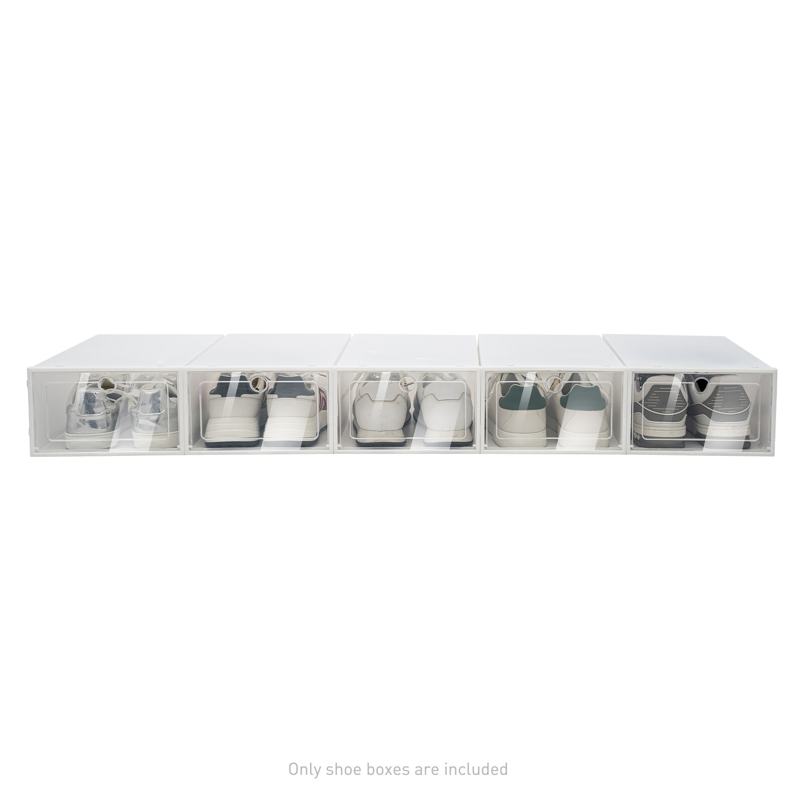 20Pcs Home Stackable Clear Plastic Transparent Shoe Box Storage Organizer